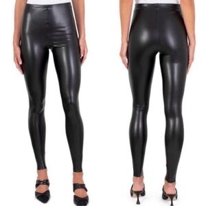 NWT Joie Black Faux Leather Leggings Contemporary Fit Size Small